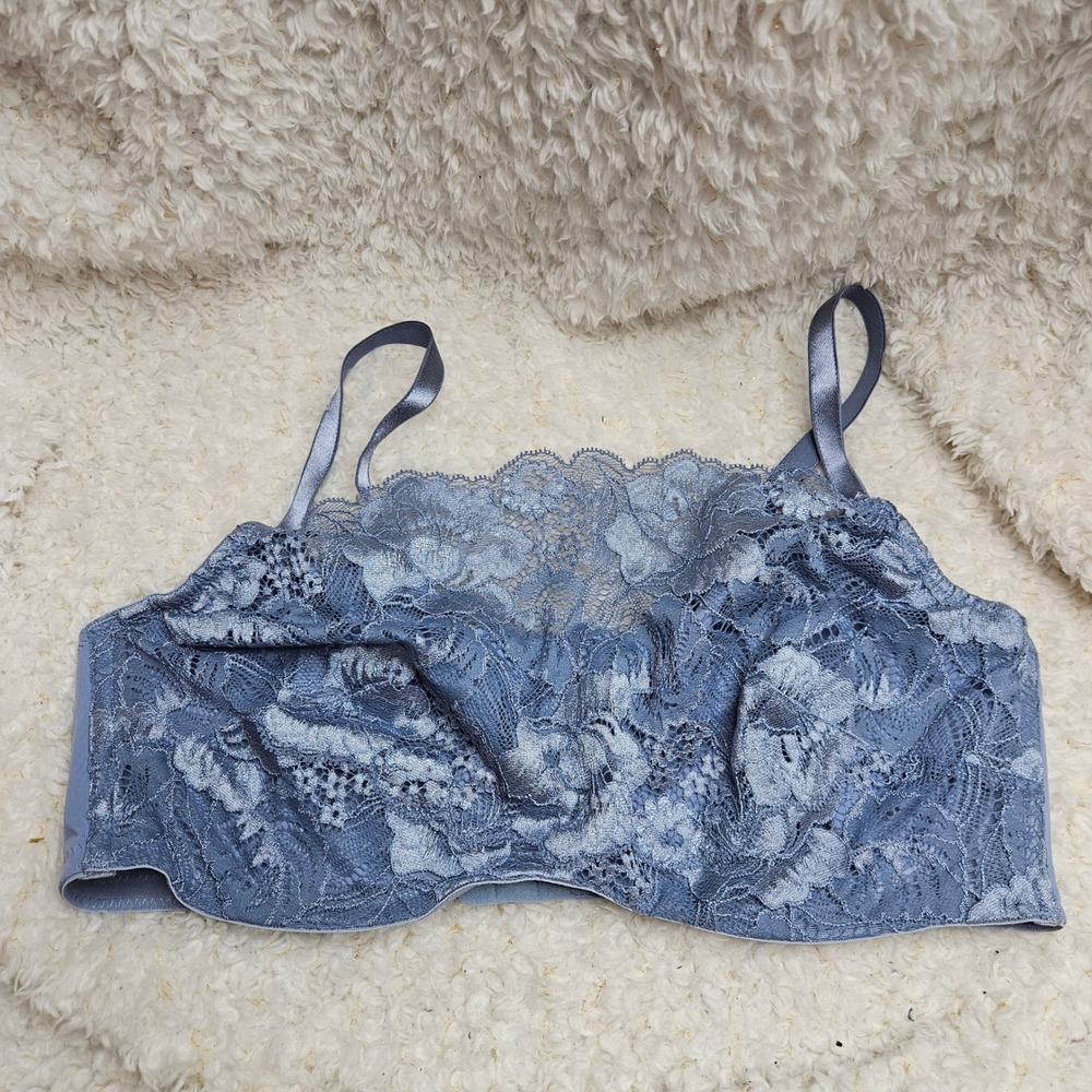 Soma Oh My Gorgeous Briana Blue Unlined Cami‎ Underwire Bra sz 38DD